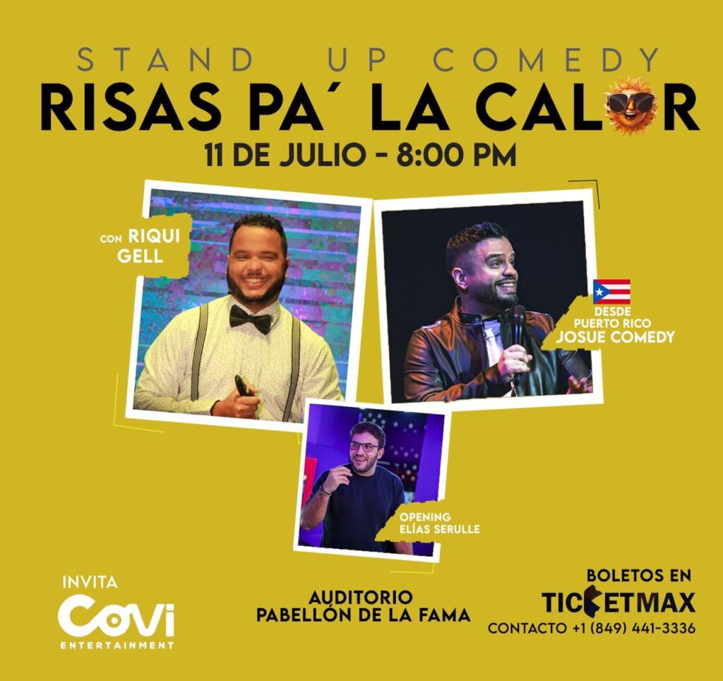 “Risas para la calor”: el verano se enciende a carcajadas con talento dominicano y boricua