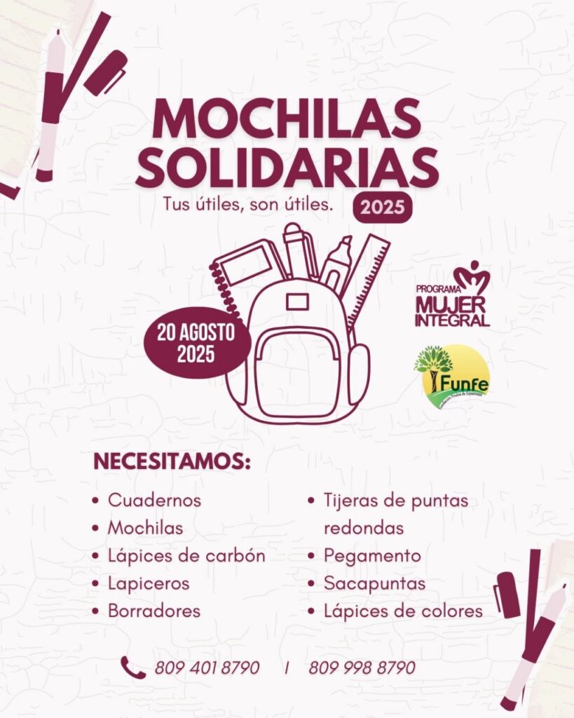 La Fundación Frutos de Esperanza realizará la jornada“Mochila Solidaria 2025