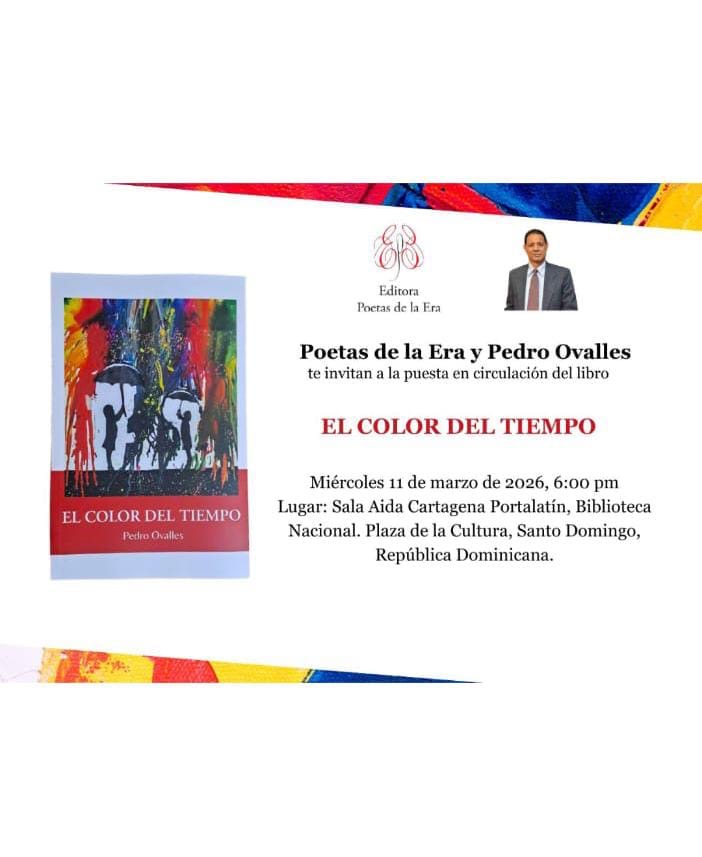 Editora Poetas de la Era presenta «El color del tiempo», la nueva joya literaria de Pedro Ovalles
