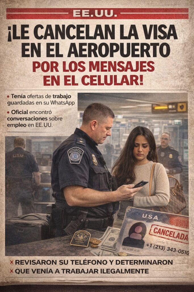 Tu celular puede costarte tu visa