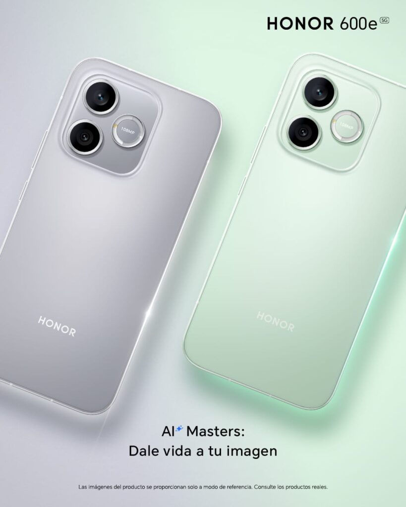 Nuevo HONOR 600e: Imagen a Video con AI 2.0 y cámara ultra nítida de 108MP al alcance de todos